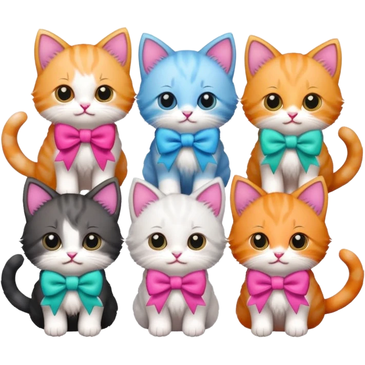 Gatinhos com laço  emoji