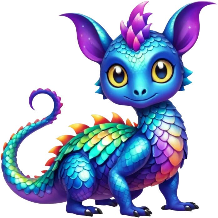 Shiny Colorful Night-Colored Fionbri-creature by Falvie (full body) emoji