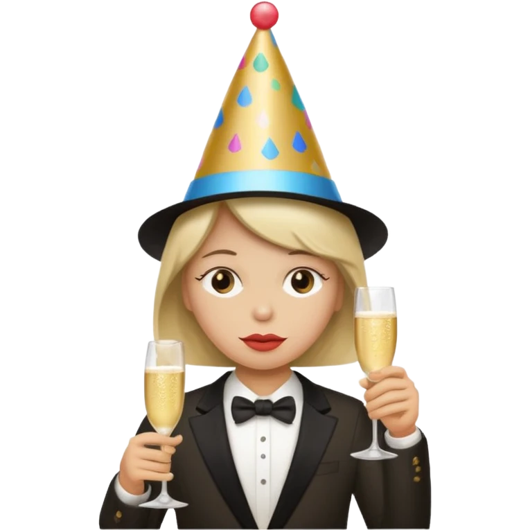 Party emoji but sad emoji