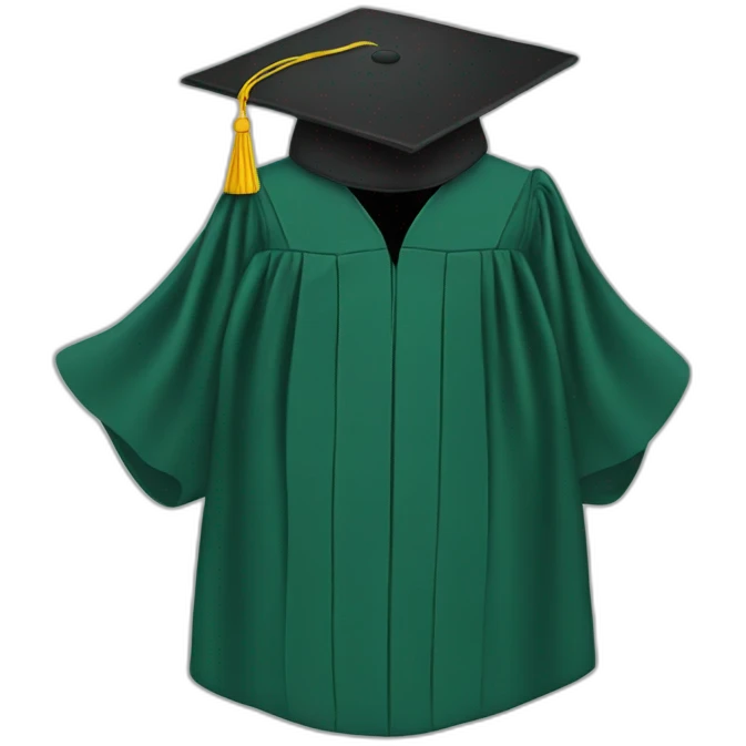 graduation gown emoji