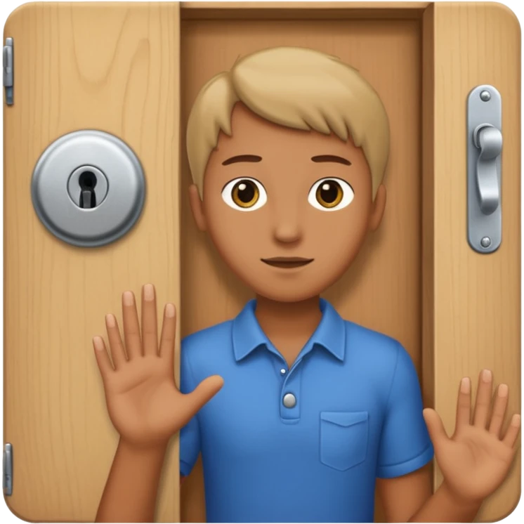 Someone locking a door emoji