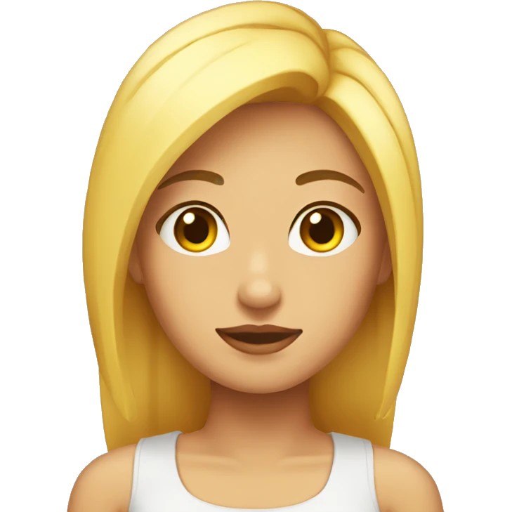 Chica rubia muy linda  emoji