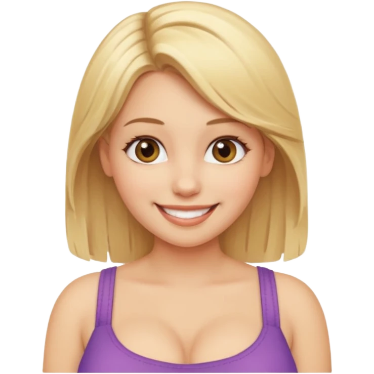 Голая девушка блондинка с большой грудью  emoji