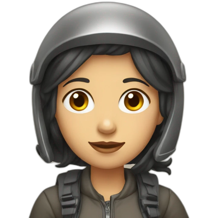 mujer con casco emoji