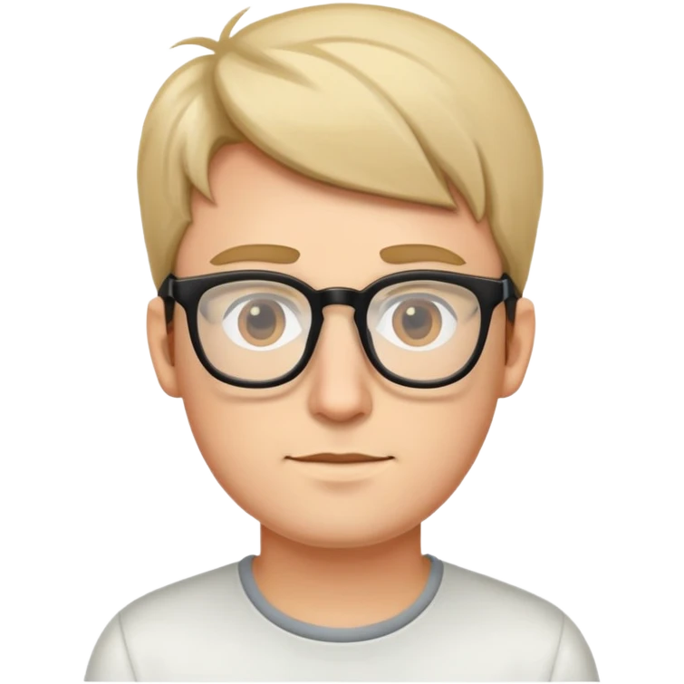 make a front end developer face. with glasses, male version emoji