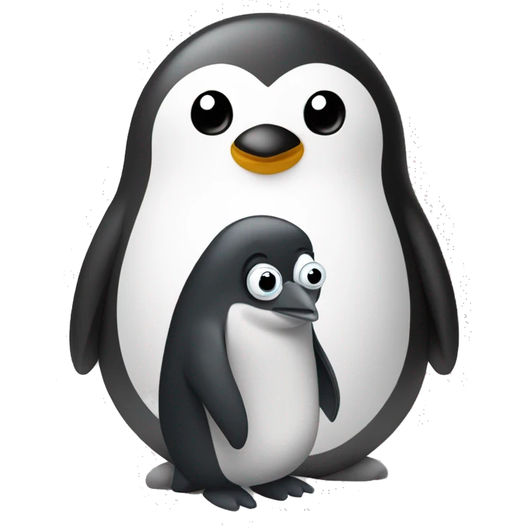 Linux Pinguin with Golang Gopher emoji