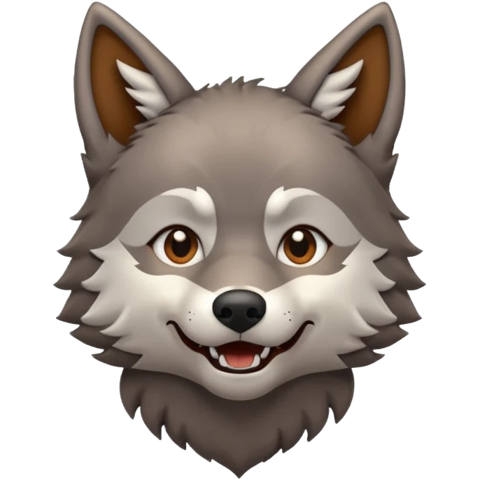 uluyan sevimli kurt emoji