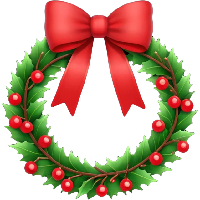 Christmas wreath emoji emoji