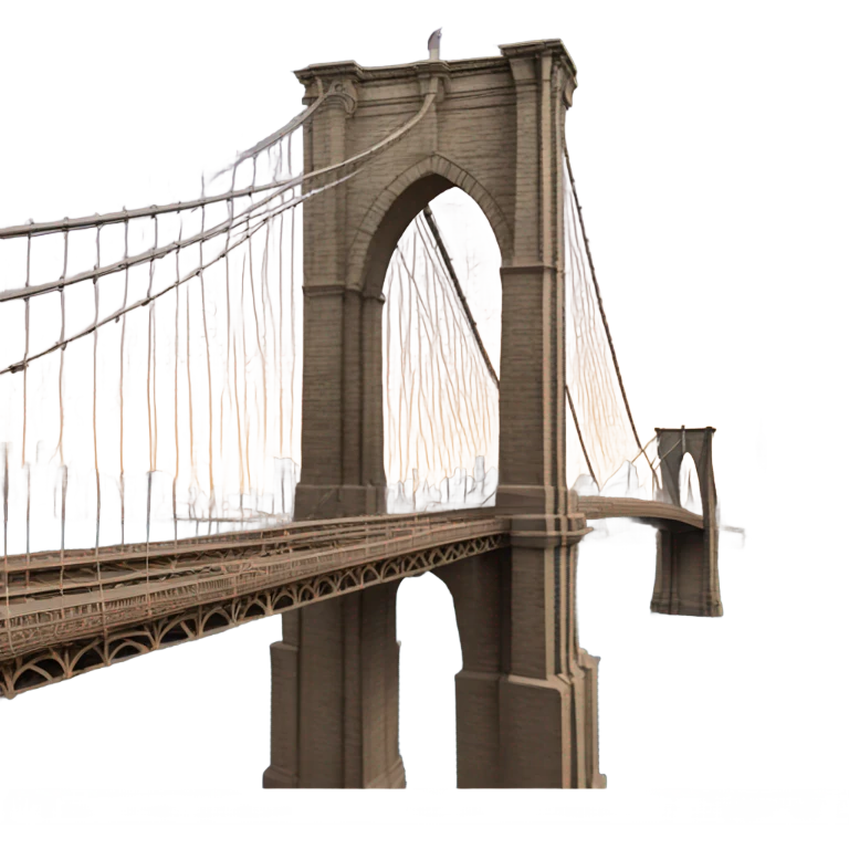 Brooklyn bridge seen from the coast emoji