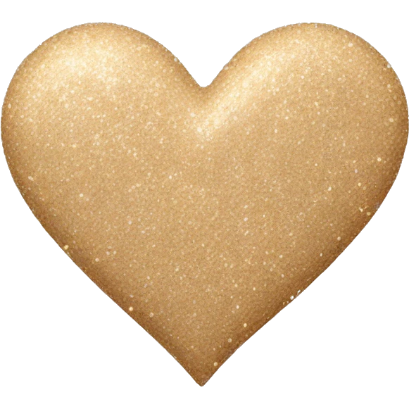 Beige glitter heart emoji
