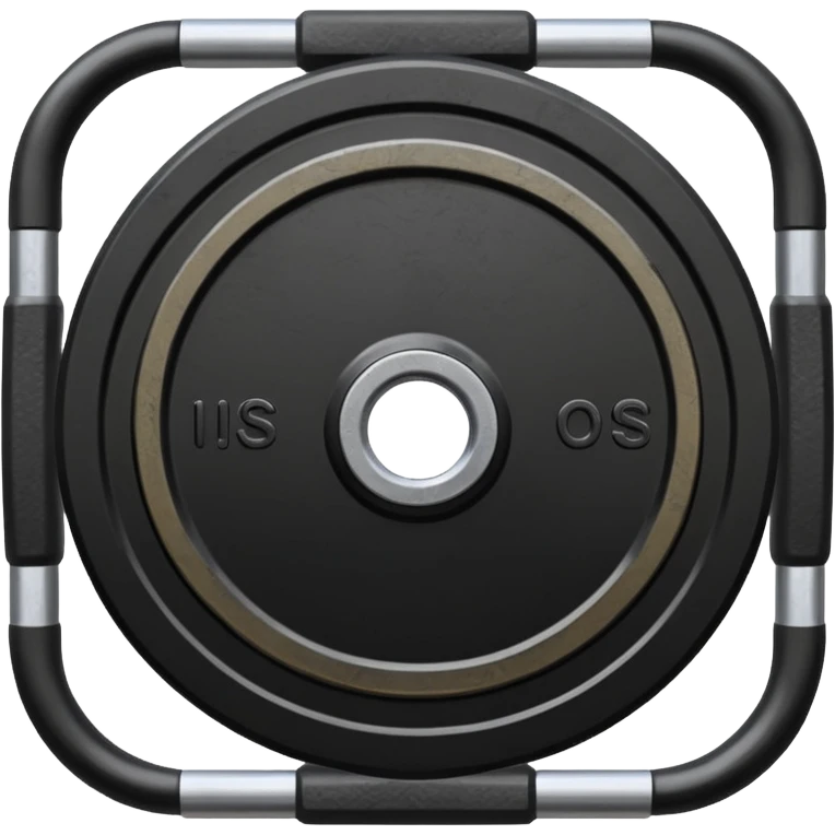 a black gym weight plate emoji