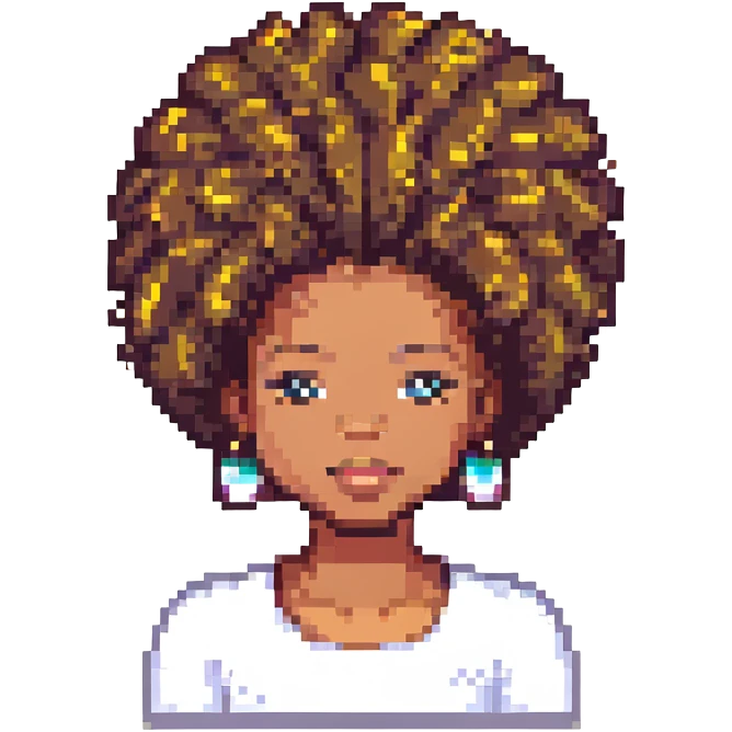 afro hairstyle emoji