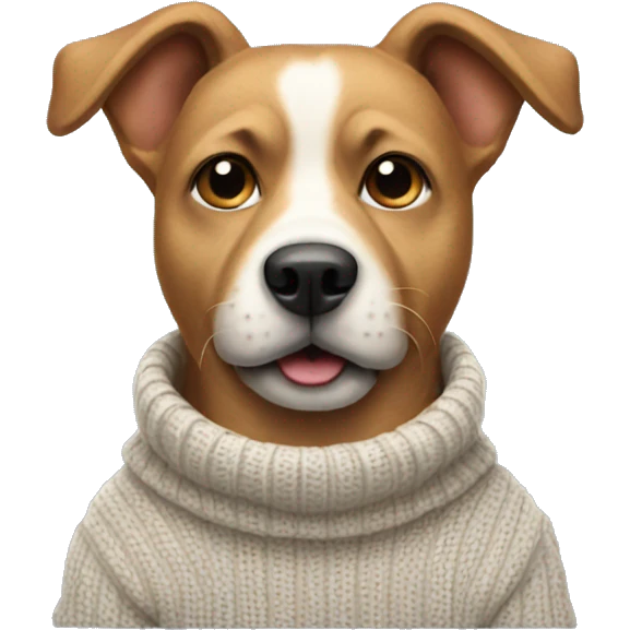 Dog with a sweater on emoji