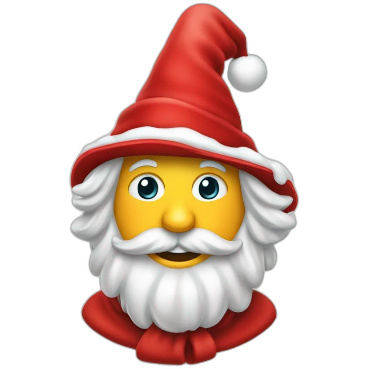 Weihnachtsmann mit Strohhut emoji