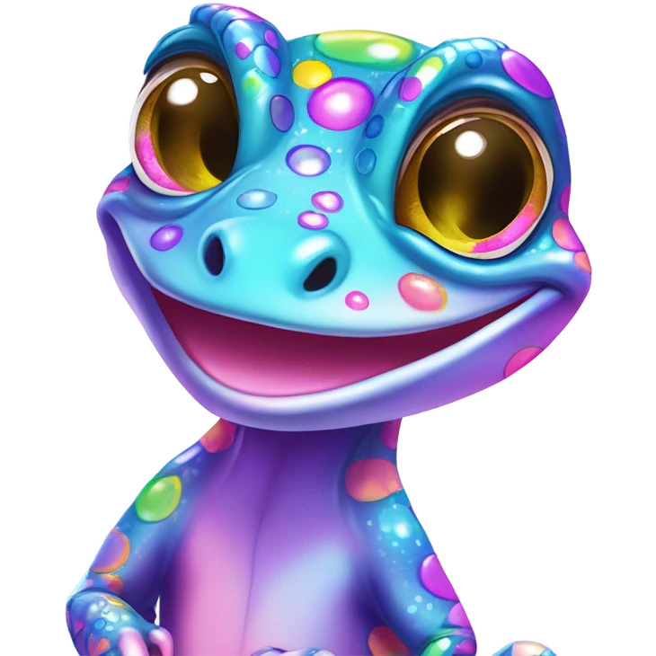 Lisa frank gecko ￼ emoji