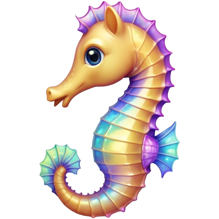 Cinematic Realistic Cute Sea Horse Portrait Emoji, Head tilted playfully and inquisitively, featuring a delicate, curvaceous form with intricately rendered, iridescent scales and a charming, expressive face with round, sparkling eyes full of gentle curiosity, high shine, affectionate and whimsical, styled with a touch of aquatic magic, soft glowing outline, capturing the essence of a mischievous yet lovable sea horse that seems poised to flutter out of the screen into your embrace! emoji