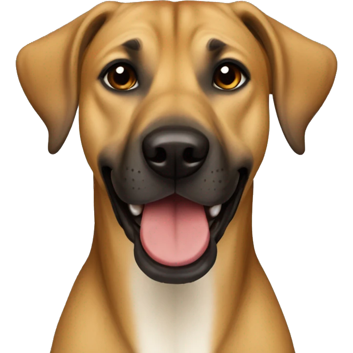 light brown black mouth cur dog emoji