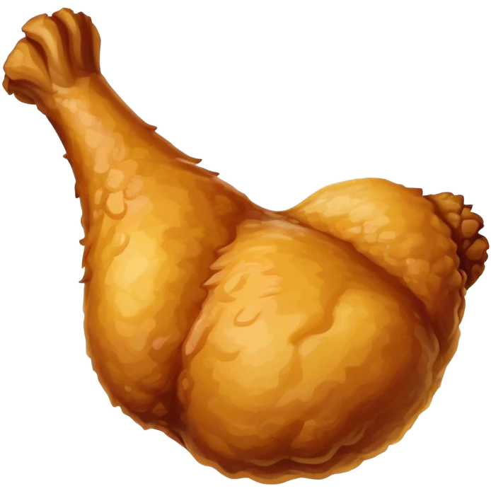 Yellow fry chicken leg emoji