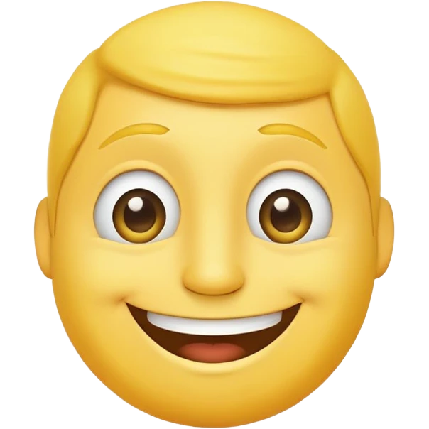 Shy happy yellow guy emoji