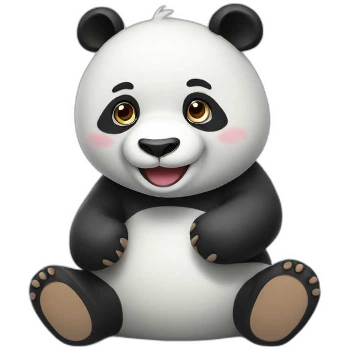 very happy panda emoji