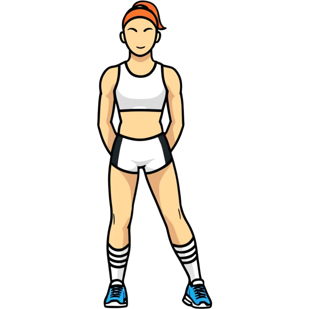 female athlete standing emoji