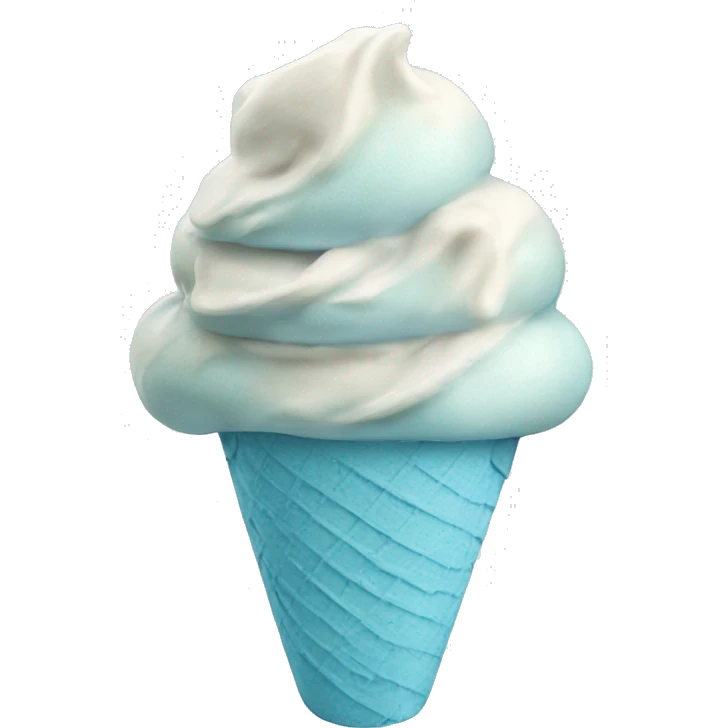 Aesthetic realistic light blue icecream  emoji
