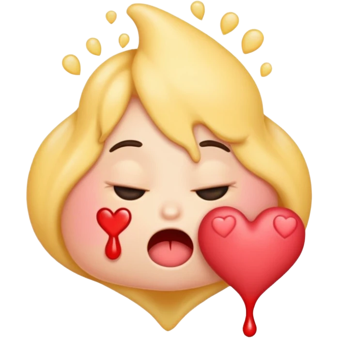 un emoji vomitando corazones emoji
