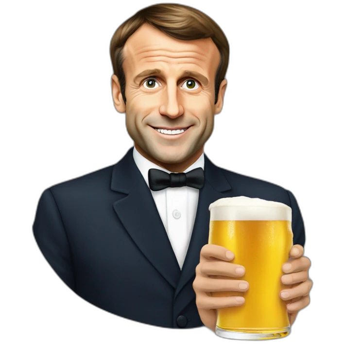 Emmanuel macron bière emoji