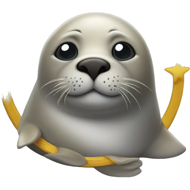 Seal with halo around the head emoji
