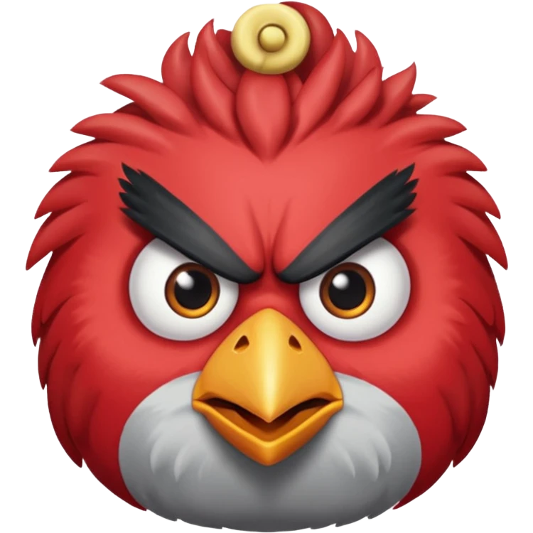 gray angry bird emoji