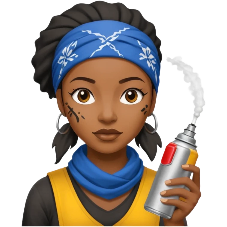 Street Grafitier black woman emoji