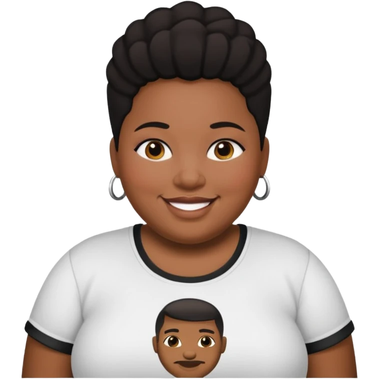una persona gorda negra y prohibido emoji