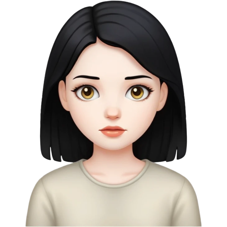 Naked girl with black hair emoji