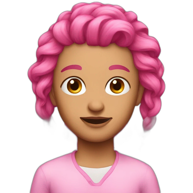 Khontkar Pink hair emoji