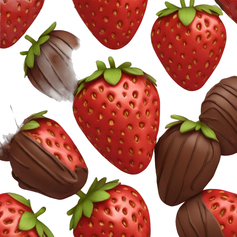 strawberry covered in chocolat emoji