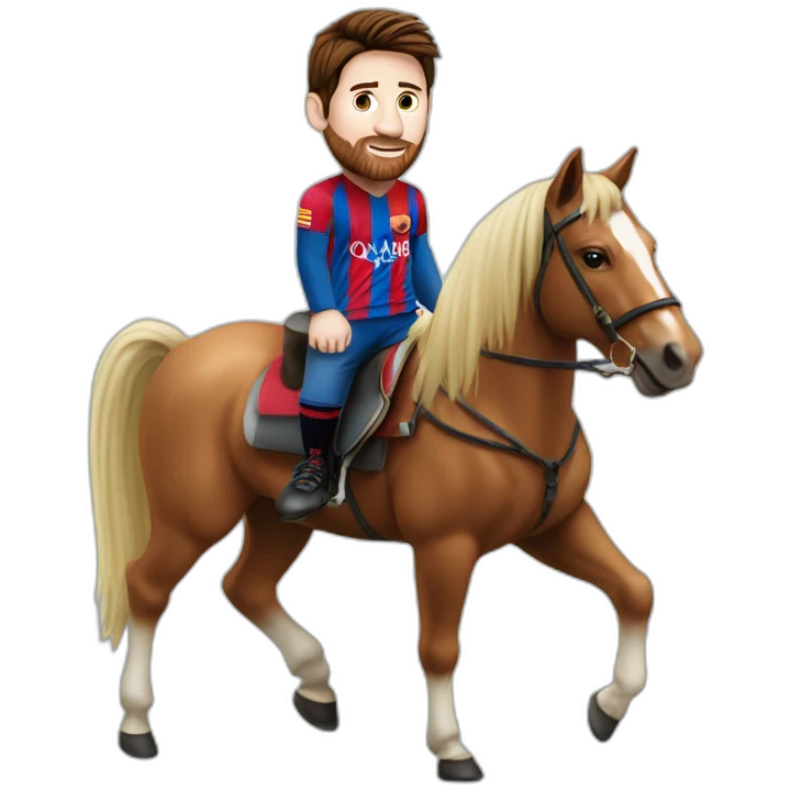Messi sur un cheval  emoji