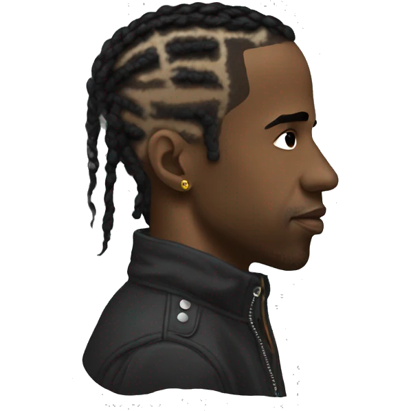 Travis Scott side view with emoji