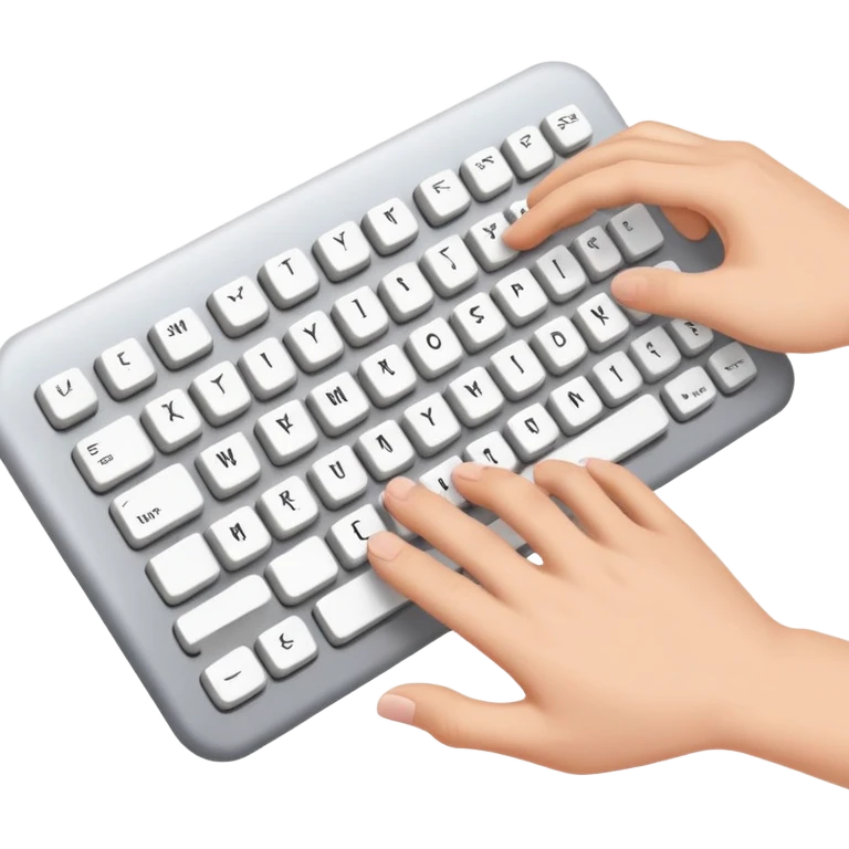 hands typing on keyboard emoji