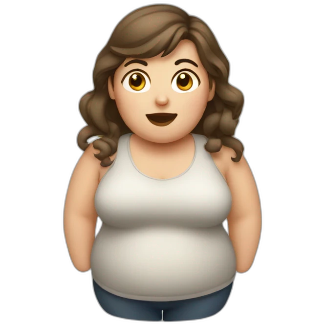 Chubby woman emoji