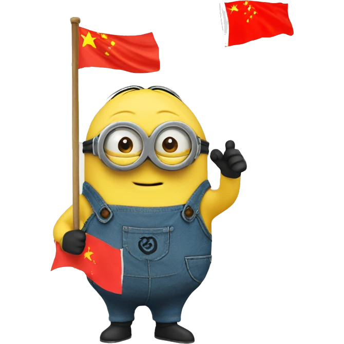 Minion waving Chinese flag! emoji