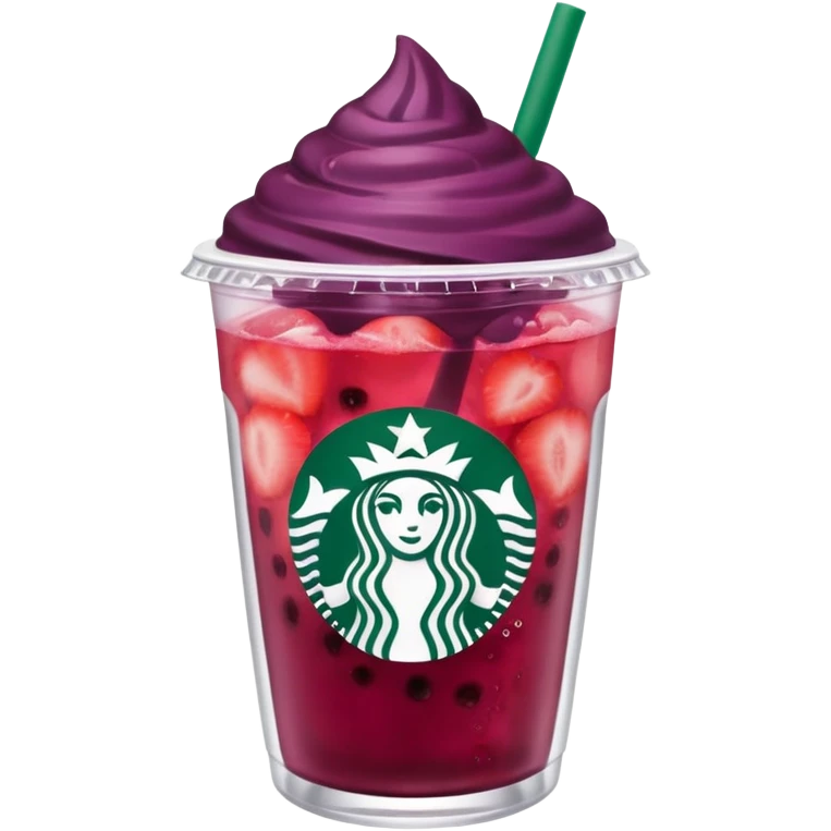 Starbucks strawberry açaí refresher  emoji