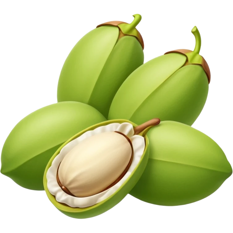 Green pistachio skin care products emoji