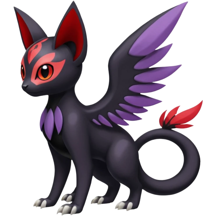 Meloetta-Purrloin-Nargacuga-Noibat-Pokémon-Fakémon-fusion-hybrid-creature emoji