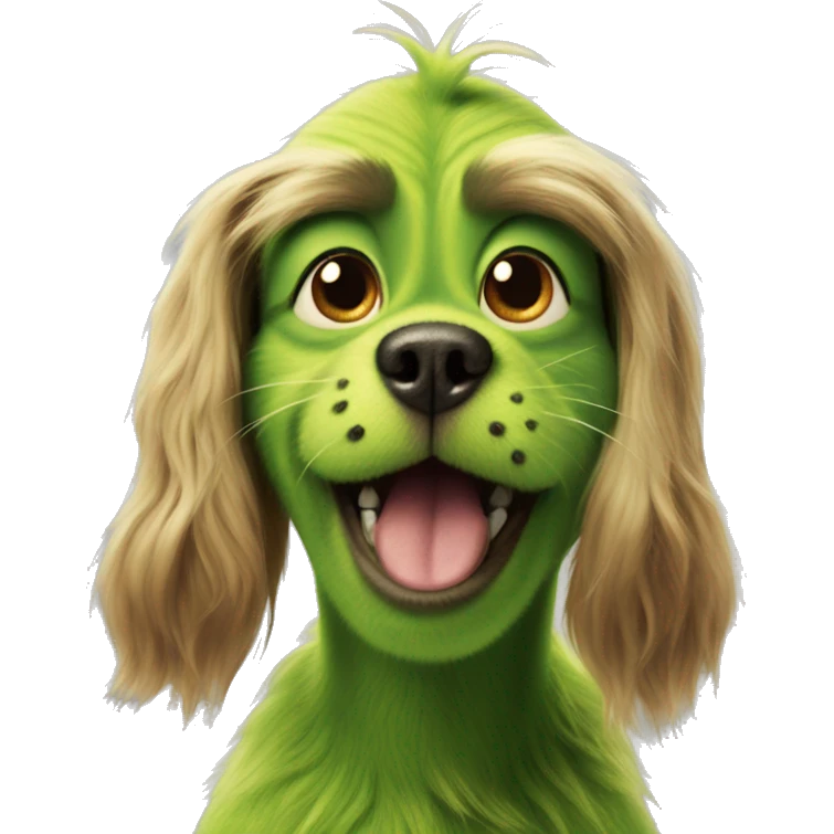 The grinch dog emoji