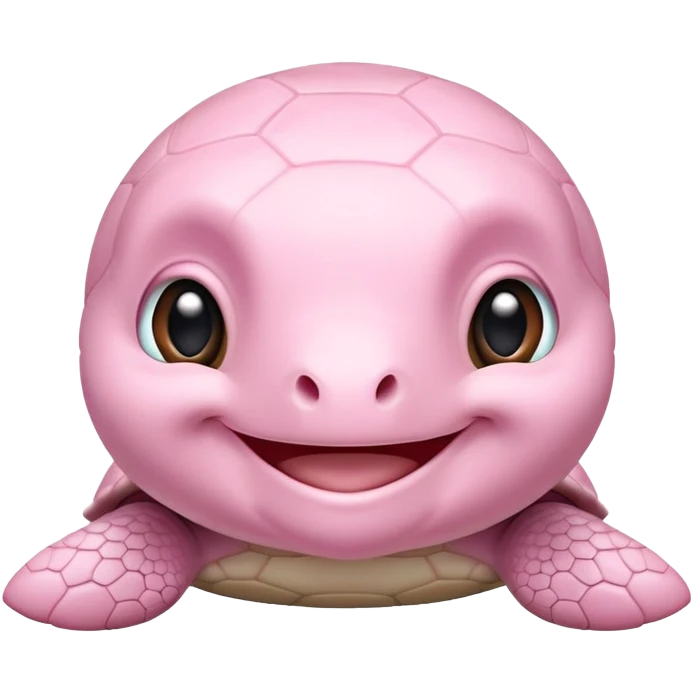 adorable light pink baby turtle smiling emoji