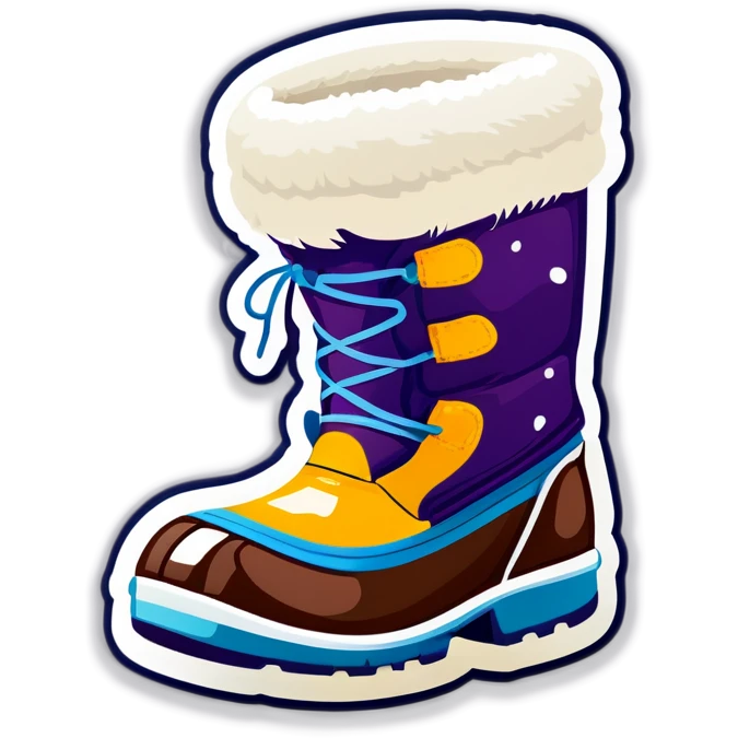 Realistic snow boots emoji