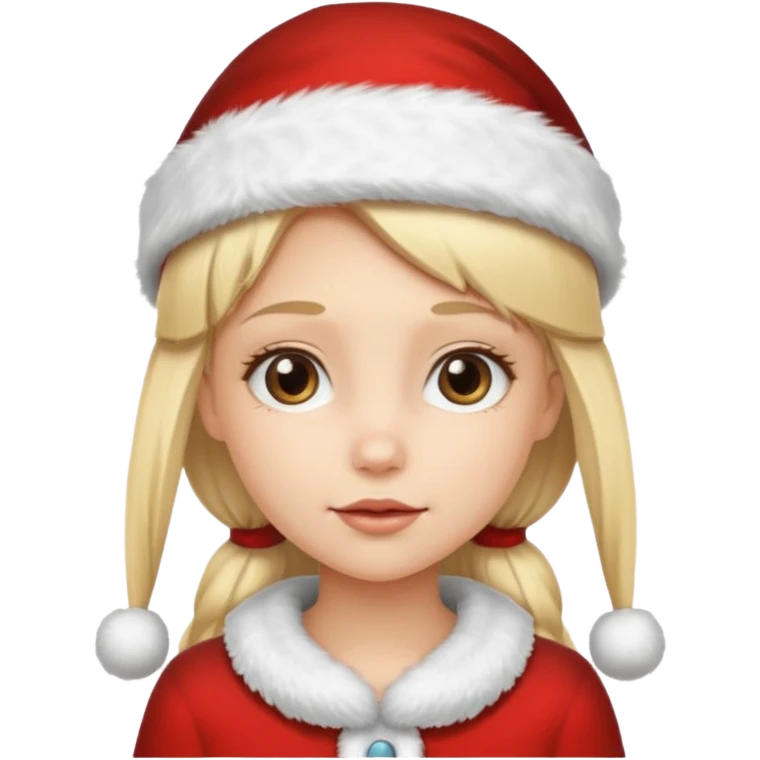 Blondie girl santa clauss emoji