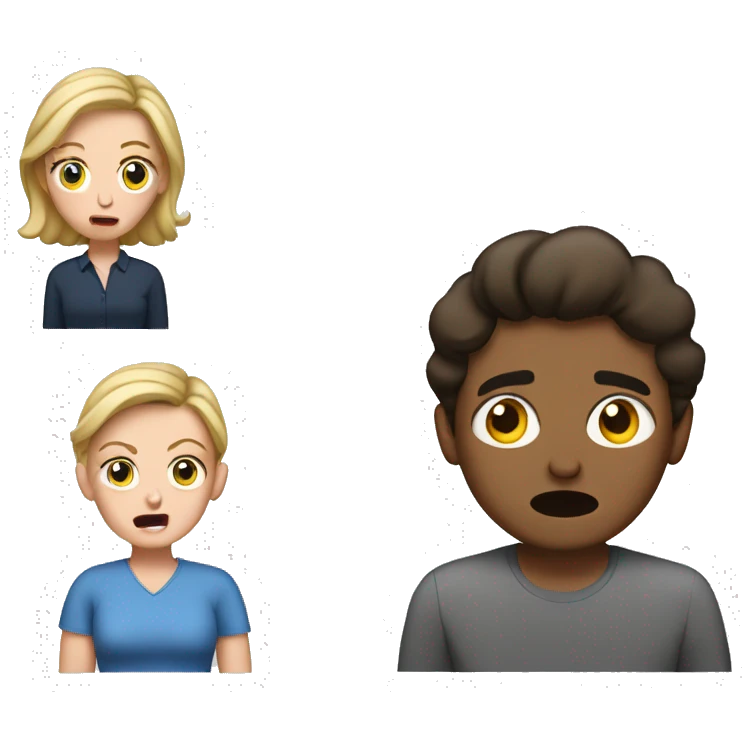 white mom arguing with the husband emoji