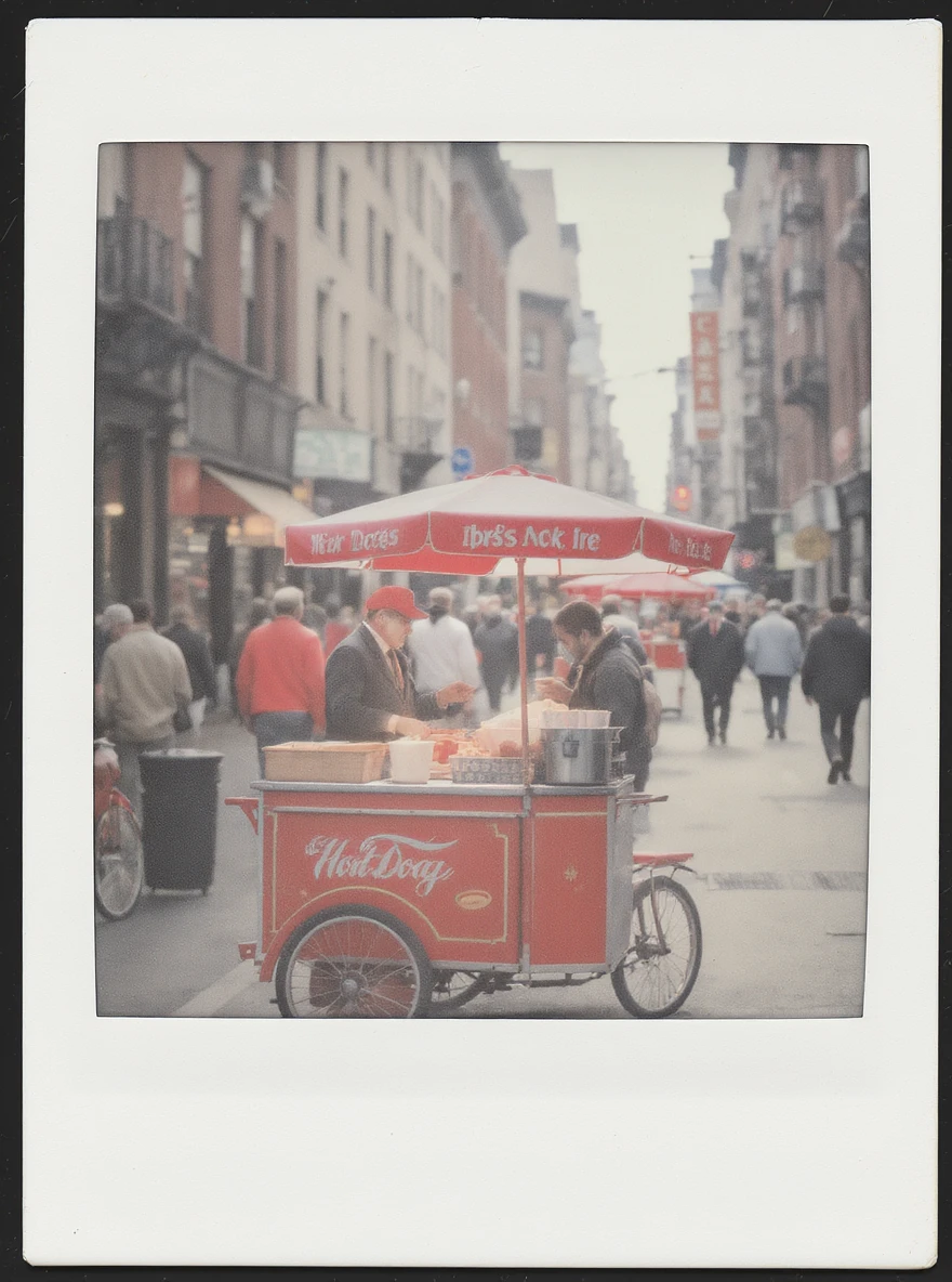 hotdog seller in New York with cart emoji