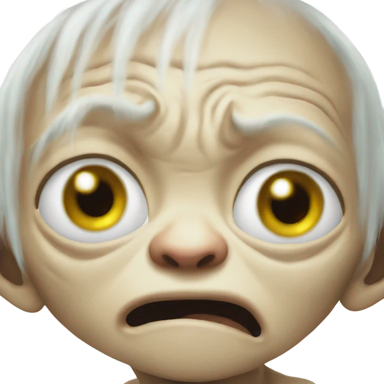 Gollum crying emoji